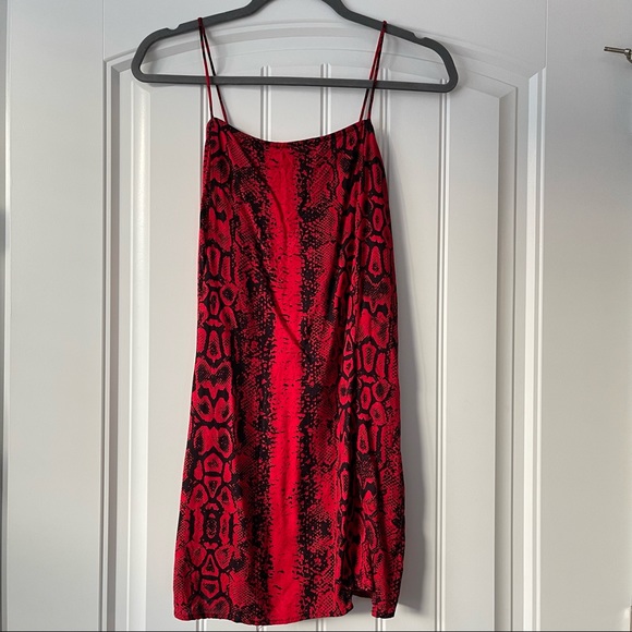 Motel Datista Slip Red Snakeskin - Picture 2 of 5